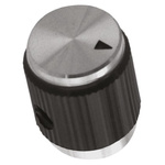 TE Connectivity 13mm Black Potentiometer Knob for 3.2mm Shaft, KN501BA1/8