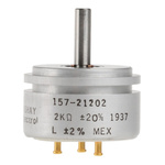 Vishay 2kΩ Rotary Potentiometer 1-Gang Servo Mount, 157S202MX