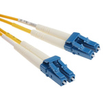 RS PRO LC to LC Duplex Single Mode OS1 Fibre Optic Cable, 9/125μm, Yellow, 10m