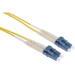 RS PRO LC to LC Duplex Single Mode OS1 Fibre Optic Cable, 9/125μm, Yellow, 2m