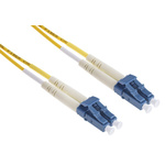 RS PRO LC to LC Duplex Single Mode OS1 Fibre Optic Cable, 9/125μm, Yellow, 5m
