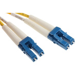 RS PRO LC to LC Duplex Single Mode OS1 Fibre Optic Cable, 9/125μm, Yellow, 3m