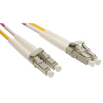 RS PRO LC to LC Duplex Multi Mode OM4 Fibre Optic Cable, 900μm, Violet, 10m