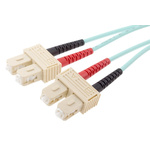RS PRO SC to SC Duplex Multi Mode OM3 Fibre Optic Cable, 900μm, Blue, 5m