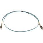 RS PRO LC to LC Duplex Multi Mode OM3 Fibre Optic Cable, 900μm, Blue, 1m