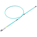 RS PRO LC to LC Duplex Multi Mode OM3 Fibre Optic Cable, 900μm, Blue, 10m