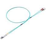 RS PRO LC to SC Duplex Multi Mode OM3 Fibre Optic Cable, 900μm, Blue, 5m