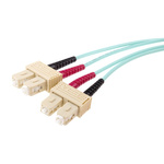 RS PRO SC to SC Duplex Multi Mode OM4 Fibre Optic Cable, 900μm, Blue, 3m