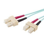 RS PRO SC to SC Duplex Multi Mode OM4 Fibre Optic Cable, 900μm, Blue, 5m