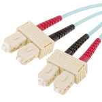 RS PRO SC to SC Duplex Multi Mode OM4 Fibre Optic Cable, 900μm, Blue, 10m