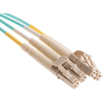 RS PRO LC to LC Duplex Multi Mode OM4 Fibre Optic Cable, 900μm, Blue, 1m