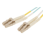 RS PRO LC to LC Duplex Multi Mode OM4 Fibre Optic Cable, 900μm, Blue, 2m