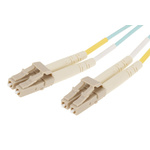 RS PRO LC to LC Duplex Multi Mode OM4 Fibre Optic Cable, 900μm, Blue, 3m