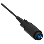 TE Connectivity LC to LC Duplex Single Mode G657A2 Fibre Optic Cable, 9/125μm, Black, 10m