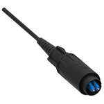 TE Connectivity LC to LC Duplex Single Mode G657A2 Fibre Optic Cable, 9/125μm, Black, 1m