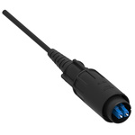 TE Connectivity LC to LC Duplex Single Mode G657A2 Fibre Optic Cable, 9/125μm, Black, 2m