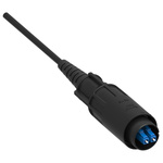 TE Connectivity LC to LC Duplex Single Mode G657A2 Fibre Optic Cable, 9/125μm, Black, 3m