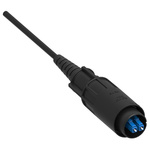 TE Connectivity LC to LC Duplex Single Mode G657A2 Fibre Optic Cable, 9/125μm, Black, 100m