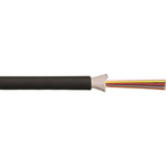 RS PRO Duplex Multi Mode OM3 Fibre Optic Cable, 8.9mm, Black, 250m