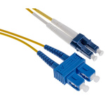 RS PRO LC to SC Duplex Single Mode OS1, OS2 Fibre Optic Cable, Yellow, 15m