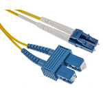 RS PRO LC to SC Duplex Single Mode OS1, OS2 Fibre Optic Cable, Yellow, 20m