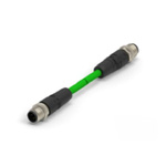 TE Connectivity Cat5e Straight Male M12 to Straight Male M12 Ethernet Cable, 5m