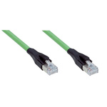 Sick Male RJ45 to Male RJ45 Ethernet Cable, Green PUR Sheath, 5m