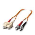 Phoenix Contact SC to ST OM2 Multi Mode Fibre Optic Cable, 2m