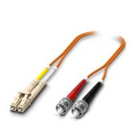 Phoenix Contact ST to LC OM2 Multi Mode Fibre Optic Cable, 2m