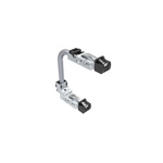 Amphenol Communications Solutions Cat6a Straight Male RJ45 to Right Angle Male RJ45 Ethernet Cable, Black Thermoplastic