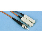 Amphenol Socapex ST to ST Duplex Multi Mode Fibre Optic Cable, 62.5/125μm, 2m