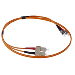 RS PRO OM1 Multi Mode OM1 Fibre Optic Cable, 62.5/125μm, Orange, 1m