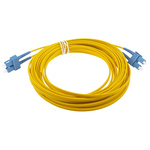 RS PRO SC to SC Duplex Single Mode OS1 Fibre Optic Cable, 9/125μm, Yellow, 10m