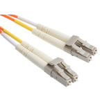 RS PRO LC to LC Duplex Multi Mode OM1 Fibre Optic Cable, 62.5/125μm, Orange, 10m