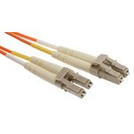 RS PRO LC to LC Duplex Multi Mode OM2 Fibre Optic Cable, 50/125μm, Orange, 2m