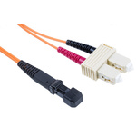 RS PRO MT-RJ to SC Duplex Multi Mode OM1 Fibre Optic Cable, 62.5/125μm, Orange, 2m
