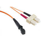 RS PRO MT-RJ to SC Simplex Multi Mode OM1 Fibre Optic Cable, 62.5/125μm, Orange, 10m