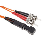 RS PRO MT-RJ to ST Duplex Multi Mode OM2 Fibre Optic Cable, 50/125μm, Orange, 2m