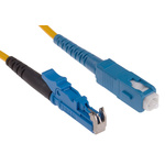 RS PRO E-2000 to SC Simplex Single Mode OS1 Fibre Optic Cable, 9/125μm, Yellow, 1m