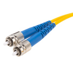 RS PRO FC to SC Duplex Single Mode OS1 Fibre Optic Cable, 9/125μm, Yellow, 2m