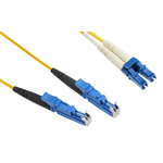 RS PRO E-2000 to LC Duplex Single Mode OS1 Fibre Optic Cable, 9/125μm, Yellow, 3m