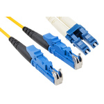 RS PRO E-2000 to LC Duplex Single Mode OS1 Fibre Optic Cable, 9/125μm, Yellow, 2m