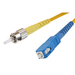 RS PRO SC to ST Simplex Single Mode OS1 Fibre Optic Cable, 9/125μm, Yellow, 1m