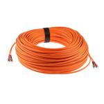 RS PRO ST to ST Duplex Multi Mode OM1 Fibre Optic Cable, 62.5/125μm, Orange, 100m