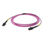 Rosenberger LC to LC Duplex Multi Mode OM4 Fibre Optic Cable, 50/125μm, Violet, 1m