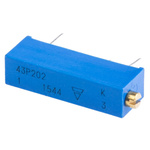 Vishay 43P Series 20-Turn Through Hole Trimmer Resistor with Pin Terminations, 2kΩ ±10% 1/2W ±100ppm/°C Side Adjust
