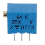 2kΩ, Through Hole Trimmer Potentiometer 0.25 W @ 85 °C Top Adjust TT Electronics/BI, 64