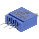 Vishay 64W Series 19 (Electrical), 22 (Mechanical)-Turn Through Hole Trimmer Resistor with Pin Terminations, 200Ω ±10%