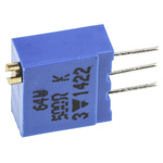 Vishay 64W Series 19 (Electrical), 22 (Mechanical)-Turn Through Hole Trimmer Resistor with Pin Terminations, 500Ω ±10%