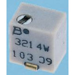 500Ω, SMD Trimmer Potentiometer 0.25W Top Adjust Bourns, 3214